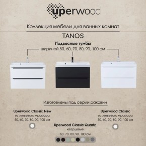 Тумба под раковину Uperwood Tanos 80 см, подвесная, белая матовая в Кунгуре - kungur.mebel24.online | фото 9