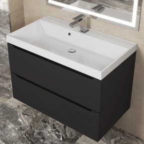 Тумба под раковину Uperwood Tanos 80 см, подвесная, черная матовая в Кунгуре - kungur.mebel24.online | фото 11