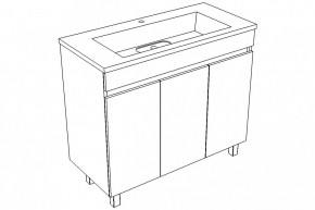 Тумба под умывальник "Modul 100"Dolche Dark без ящика Домино (DD5402T) в Кунгуре - kungur.mebel24.online | фото 5