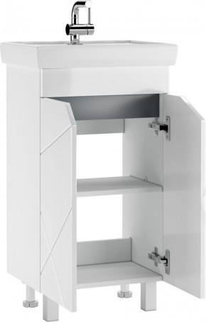 Тумба под умывальник "Томь 50" Vector без ящика Домино (DV6607T) в Кунгуре - kungur.mebel24.online | фото 2