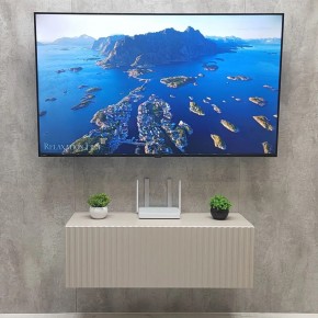 Тумба подвесная под ТВ LINES MTV3-MA 900 Бежевый (Леда-М 10.1.5) в Кунгуре - kungur.mebel24.online | фото 3
