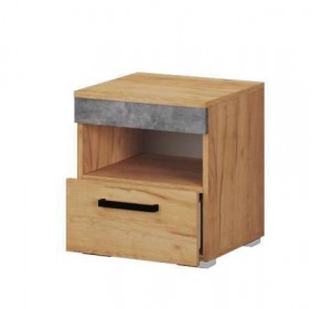 Тумба прикроватная Адель дуб крафт золотой/ателье светлое в Кунгуре - kungur.mebel24.online | фото 2