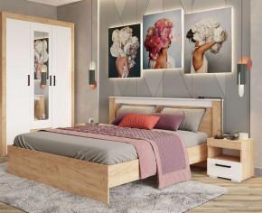 Тумба прикроватная Адель дуб крафт золотой/белый в Кунгуре - kungur.mebel24.online | фото 3