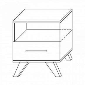 Тумба прикроватная Вега Скандинавия в Кунгуре - kungur.mebel24.online | фото 1