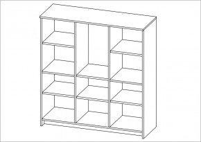 Тумба СИРИУС трехдверная с одним ящиком, цвет Дуб Сонома в Кунгуре - kungur.mebel24.online | фото 3