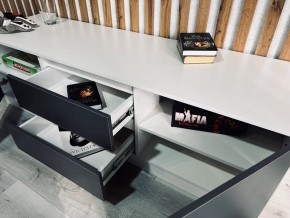 Тумба ТВ большая Парус (Белый/Графит) в Кунгуре - kungur.mebel24.online | фото 3