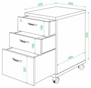 Тумбочка Домино ТС-2 в Кунгуре - kungur.mebel24.online | фото 2