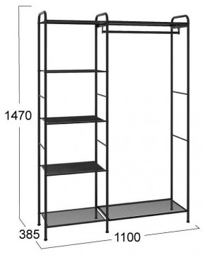 Вешалка гардеробная Валенсия 1 в Кунгуре - kungur.mebel24.online | фото 2