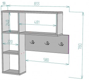 Вешалка настенная для одежды V28 в Кунгуре - kungur.mebel24.online | фото 2