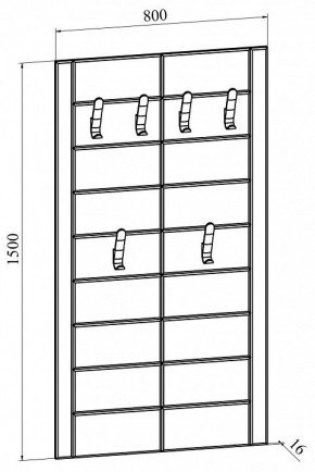 Вешалка настенная Изабель ИЗ-80 в Кунгуре - kungur.mebel24.online | фото 2