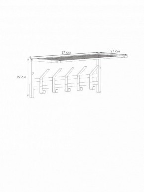 Вешалка-полка Торонто 21 в Кунгуре - kungur.mebel24.online | фото 3