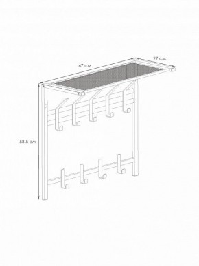 Вешалка-полка Торонто 22 в Кунгуре - kungur.mebel24.online | фото 3