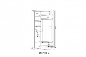 ВИНТЕР 3 Шкаф 3-х створчатый в Кунгуре - kungur.mebel24.online | фото 2