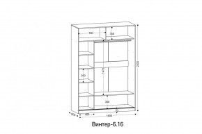 ВИНТЕР - 6.16.1 Шкаф-купе 1600 без зеркала в Кунгуре - kungur.mebel24.online | фото 2