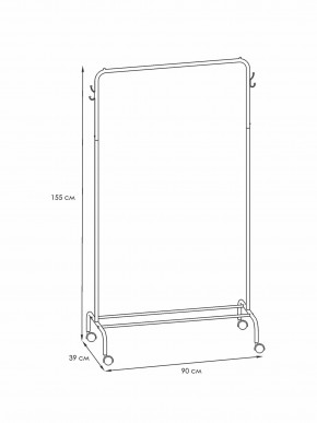 ВНП 299 М Вешалка гардеробная "Радуга 2" Медный антик в Кунгуре - kungur.mebel24.online | фото 2