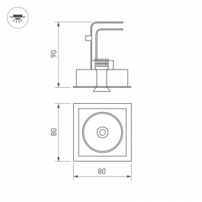 Встраиваемый светильник Arlight CL-SIMPLE-S80x80-9W Day4000 (BK, 45 deg) 026875 в Кунгуре - kungur.mebel24.online | фото 9