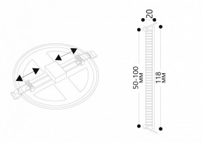 Встраиваемый светильник Arte Lamp Mesura A7972PL-1WH в Кунгуре - kungur.mebel24.online | фото 5