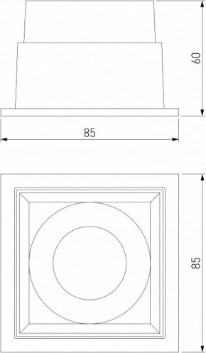 Встраиваемый светильник Elektrostandard Quadro a063676 в Кунгуре - kungur.mebel24.online | фото 3