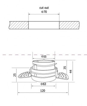 Встраиваемый светильник Maytoni Reif DL048-01W в Кунгуре - kungur.mebel24.online | фото 3