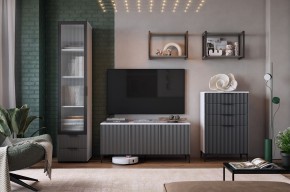 ЗЕФИР Гостиная К2 (белое дерево/черный муар) в Кунгуре - kungur.mebel24.online | фото